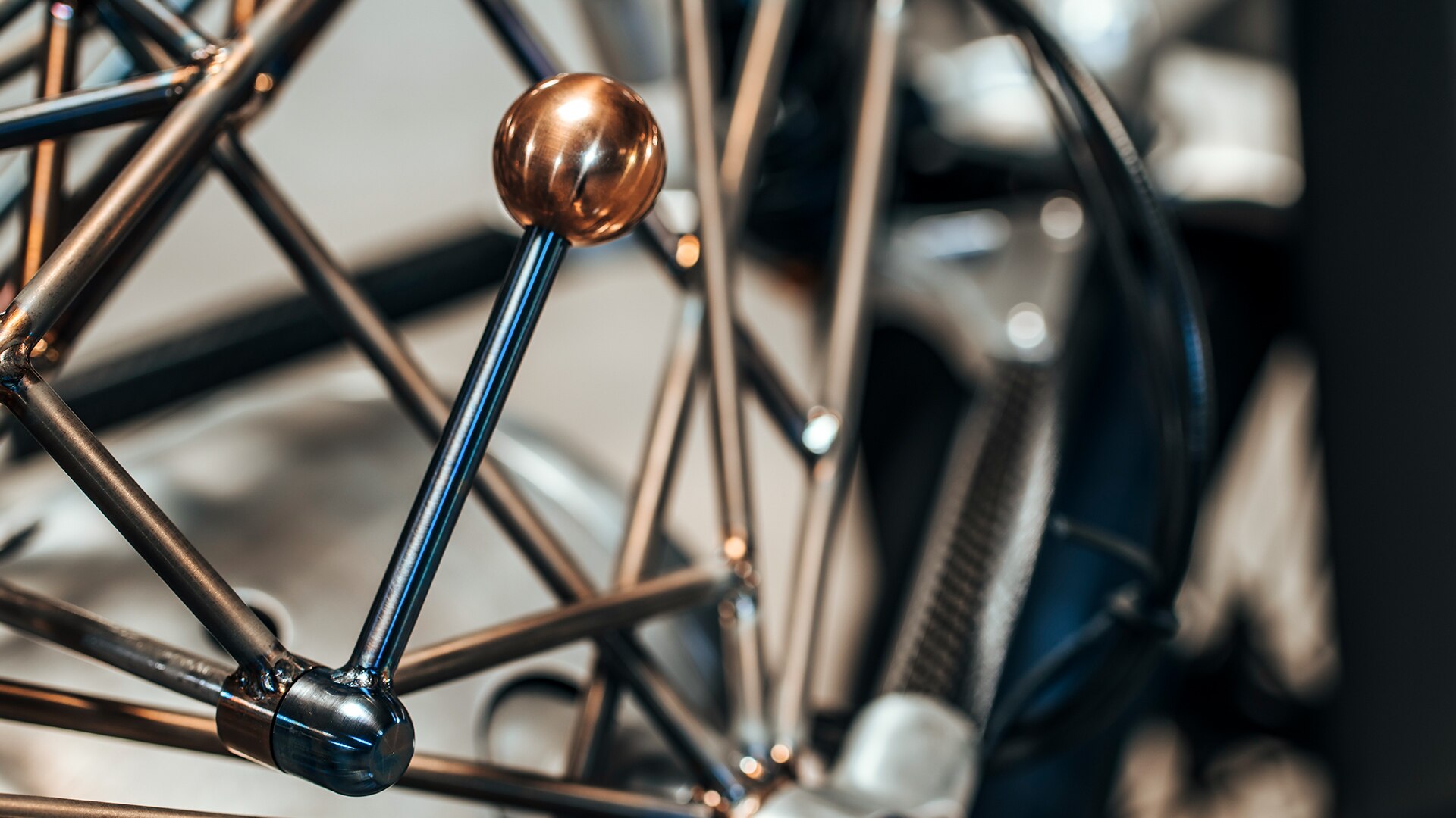 Detailaufnahme der Rahmenkonstruktion