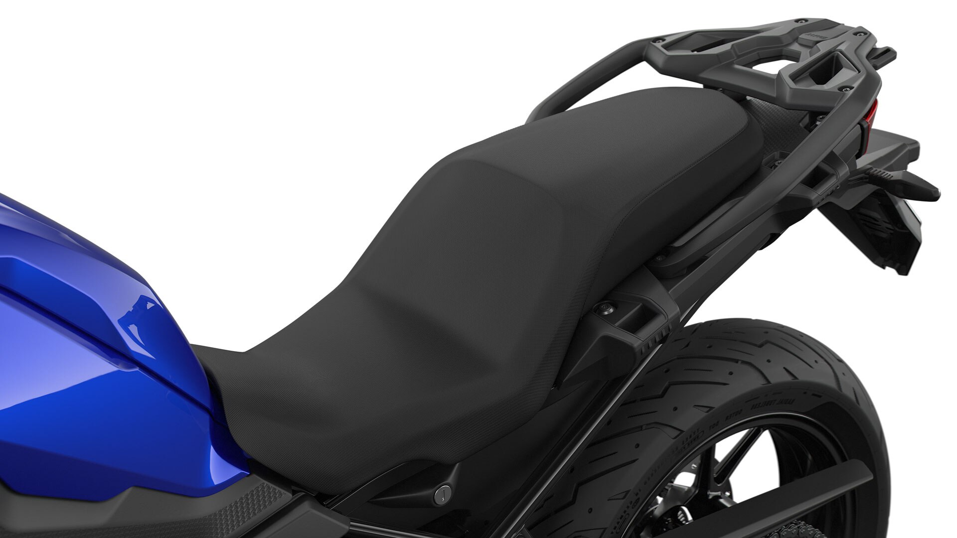 Wir sehen die Sitzbank der F 750 GS.