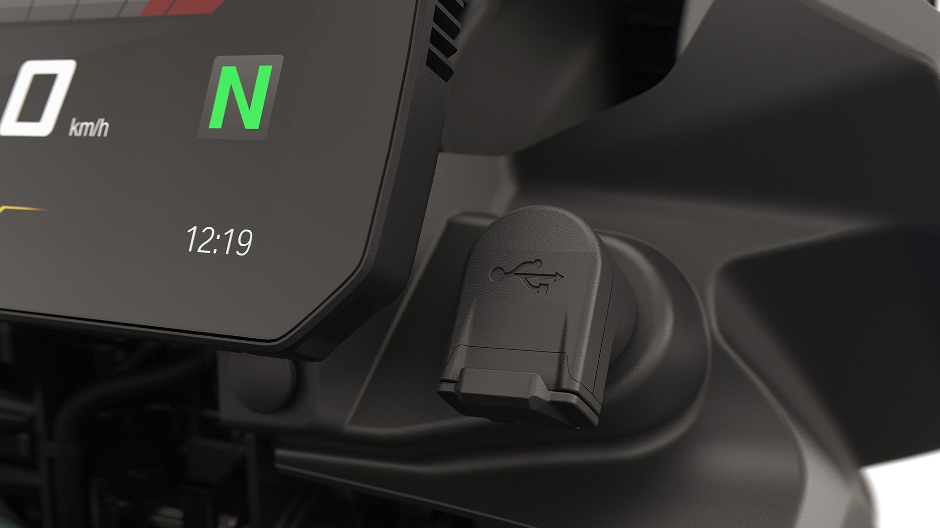 Der USB-Port der F 800 GS