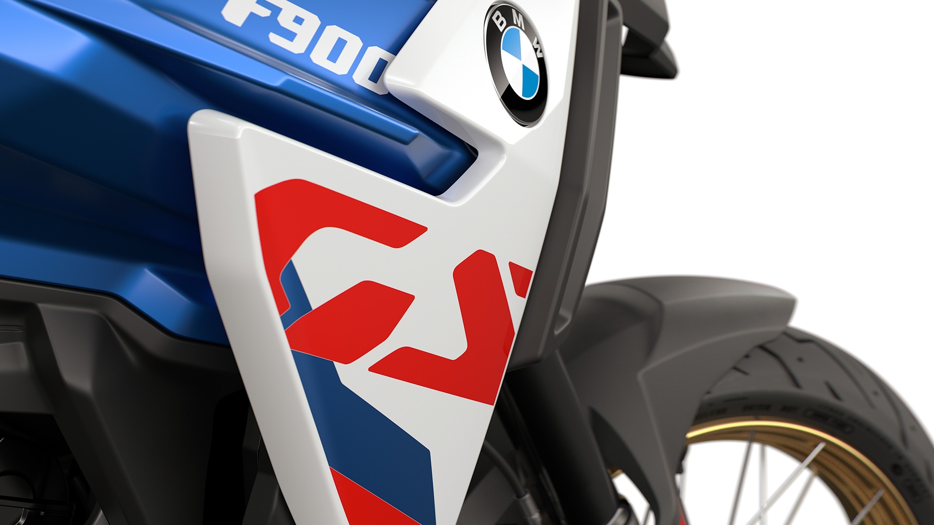 Das prägnante GS Logo an der F 900 GS von BMW Motorrad