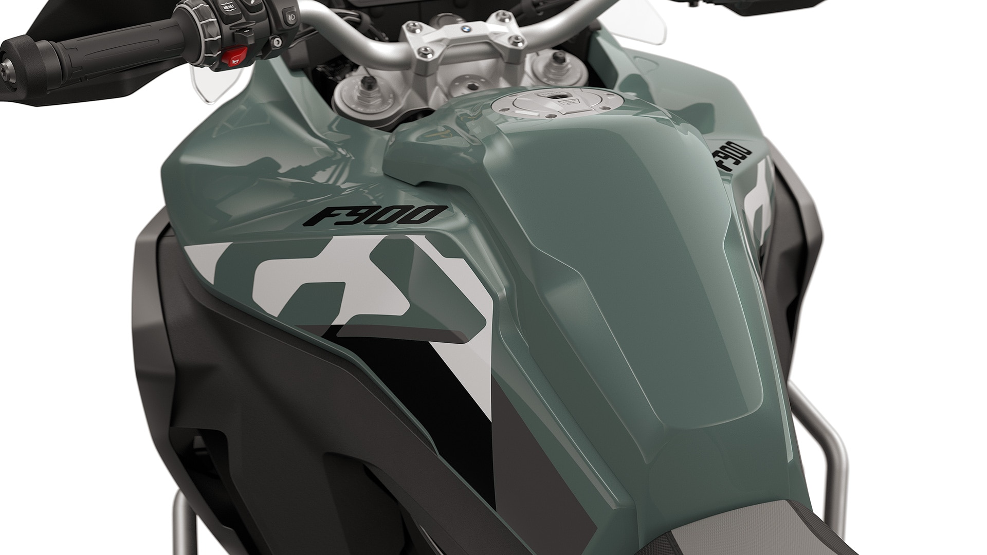 Die Seitenblenden der F 900 GS Adventure von BMW Motorrad mit großem 23 l Tank