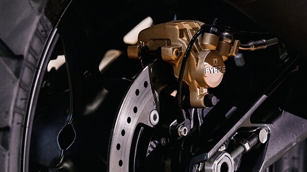 G 310 GS Goldfarbene Bremssättel