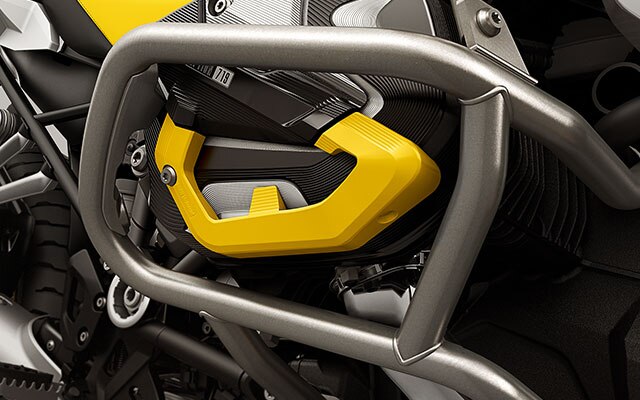 Wir sehen die Edition 40 Years GS mit gelbem Handschutz.