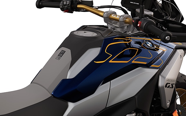 Die grafische Gestaltung der BMW R 1300 GS Biscaya mit Option 719 Ausstattung