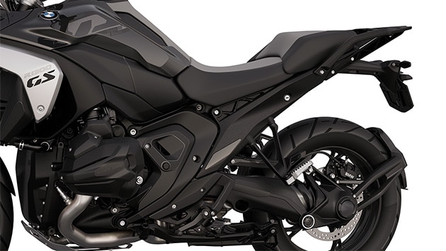 Der schwarze Rahmen der R 1300 GS Triple Black von BMW Motorrad