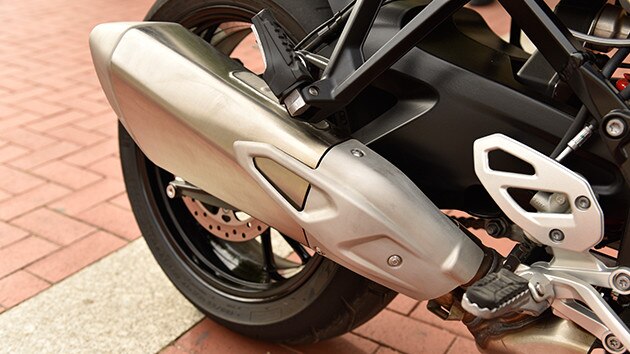 S 1000 XR Markant gestalteter Endschalldämpfer