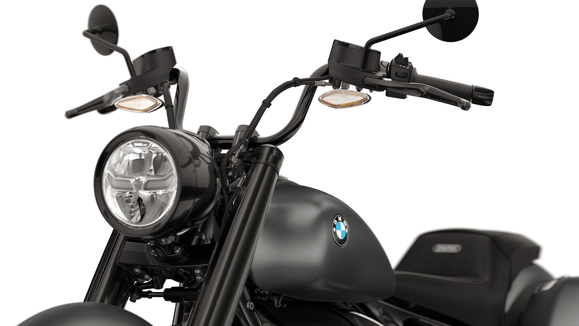 Detailaufnahme des Mini-Apehanger der R 18 Roctane von BMW Motorrad