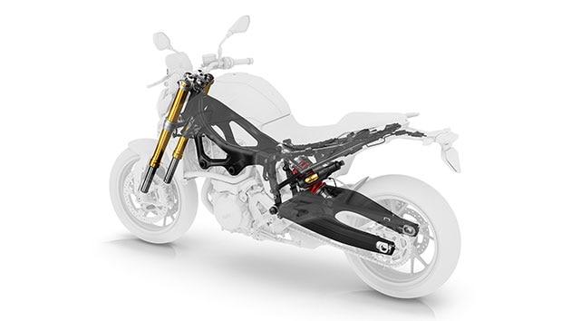 Wir sehen das Fahrwerk der F 900 R.