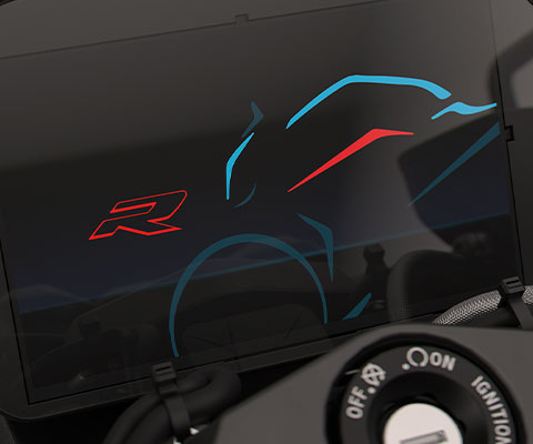 Wir sehen das TFT-Display der S 1000 R.