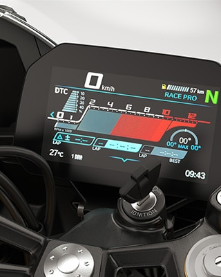 Fahrmodi Pro und 6,5-Zoll-TFT der F 450 RR von BMW Motorrad