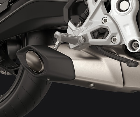 Der Underbelly Muffler der F 450 RR von BMW Motorrad