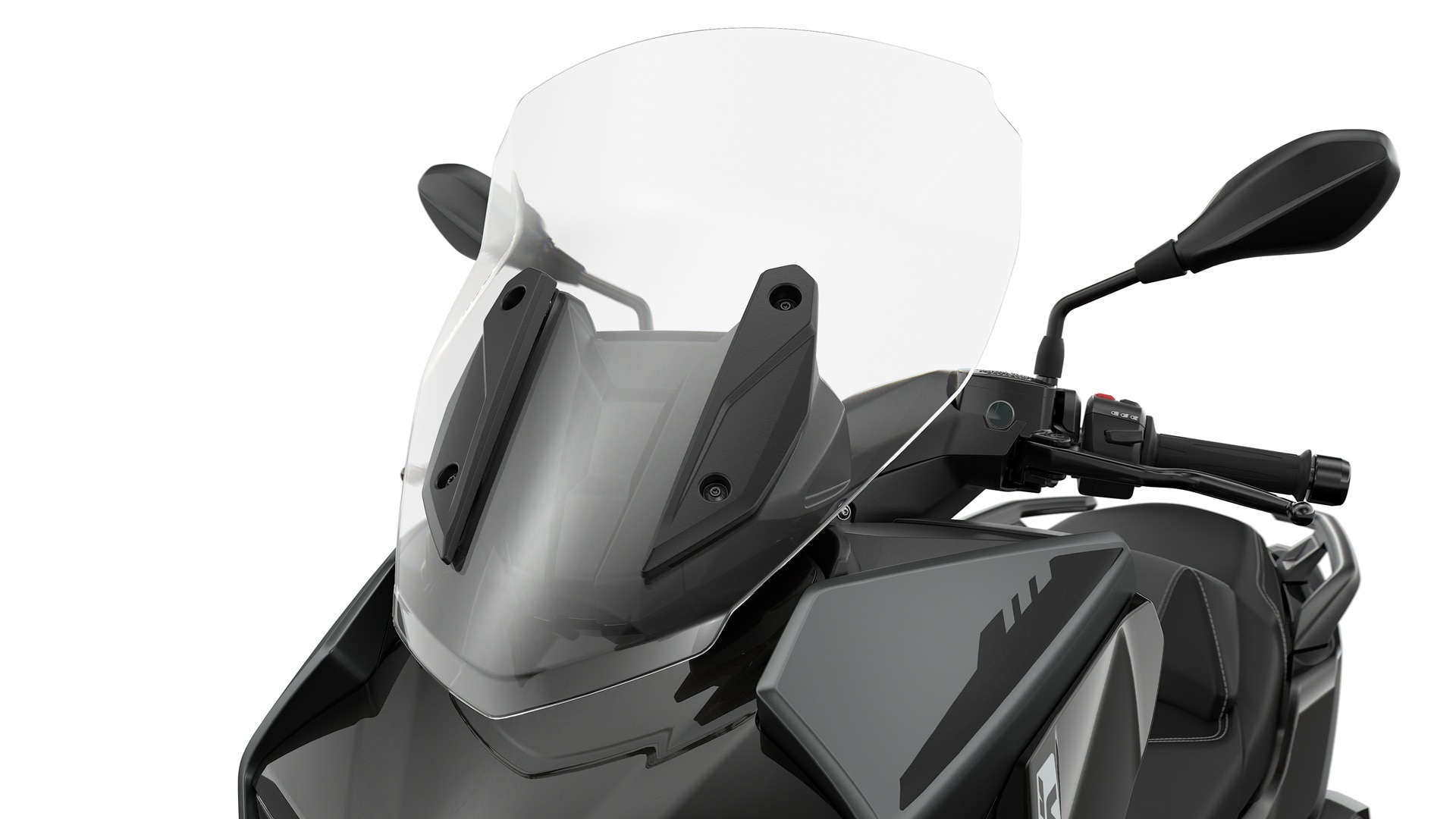 Wir sehen das Windschild des C 400 GT.